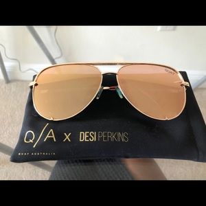 Quay Australia x Desi High Key Aviator Sunglasses